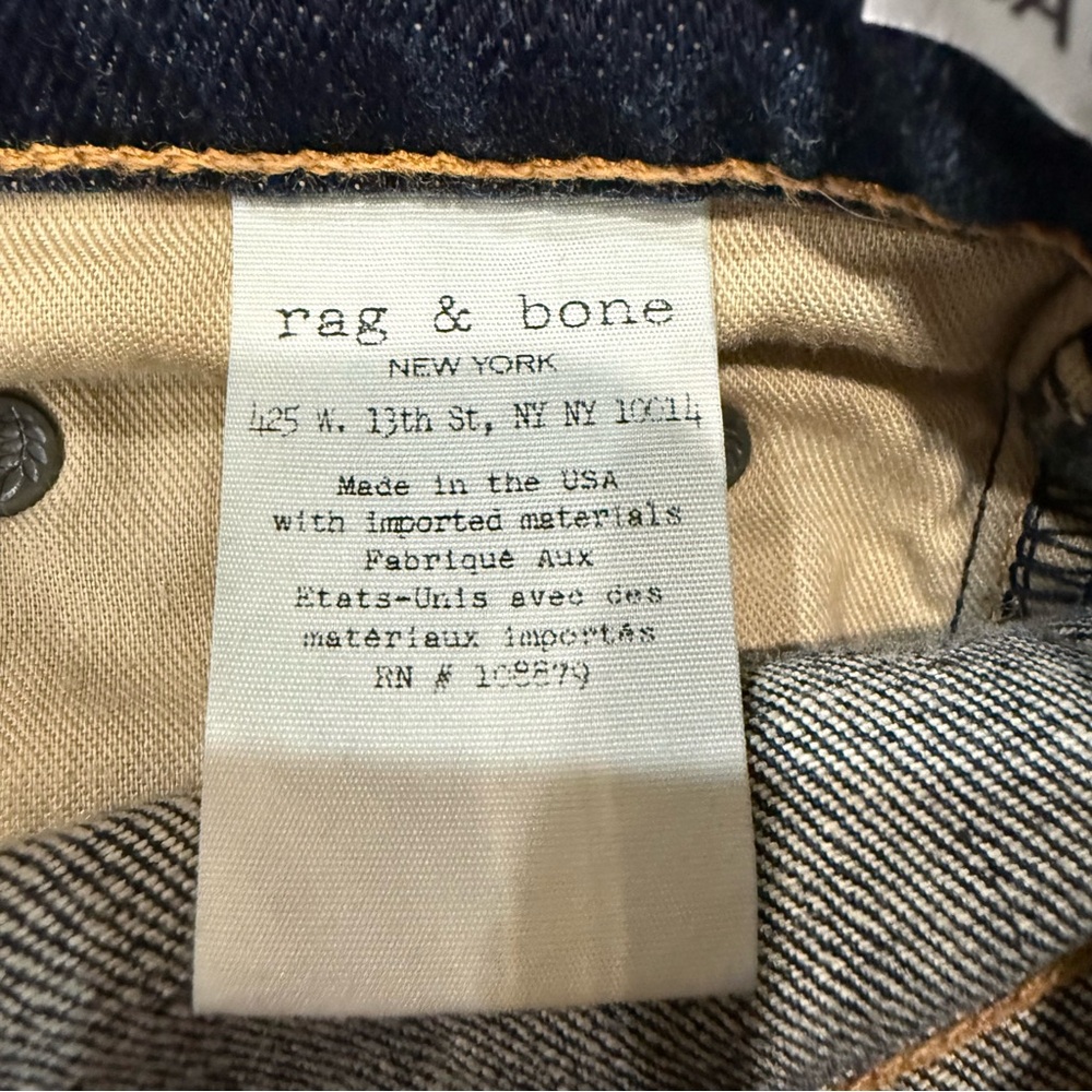 rag & bone Women's Skinny Jeans - Dark Blue - Picture 11 of 11